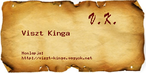 Viszt Kinga névjegykártya